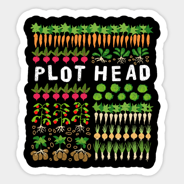 Allotment Urban Gardener - Plot Head - Home Gardening Sticker by bangtees